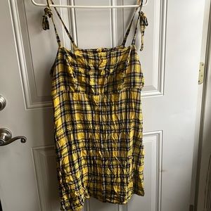 Hot Topic Yellow Plaid Dress